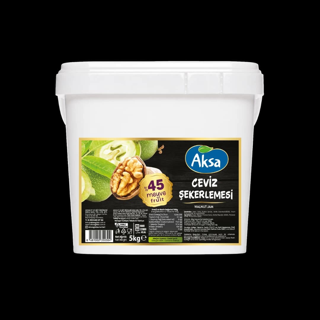Aksa Aksa Reçel Yeşil Ceviz (Şekerleme) 5 kg