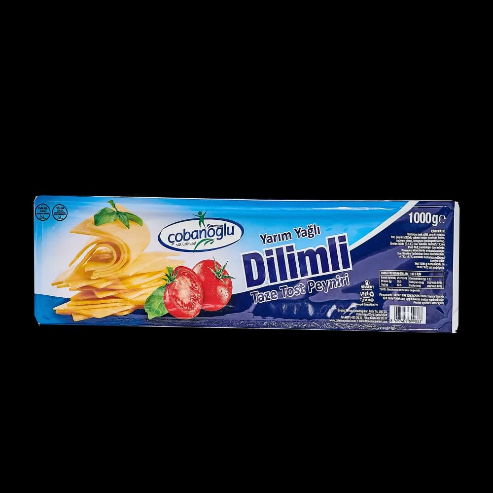 Çobanoğlu Çobanoğlu Kaşar Yarım Yağlı Dilimli 1000 gr