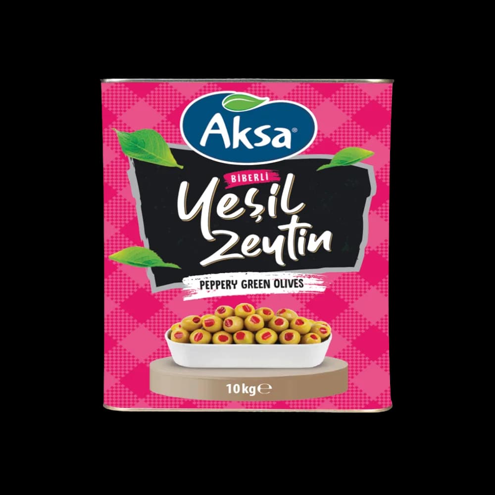 Aksa Aksa Yeşil Zeytin Biberli (120-140) 10 kg