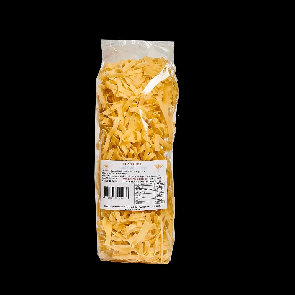 Leziz Şerit Sade Erişte 350 gr