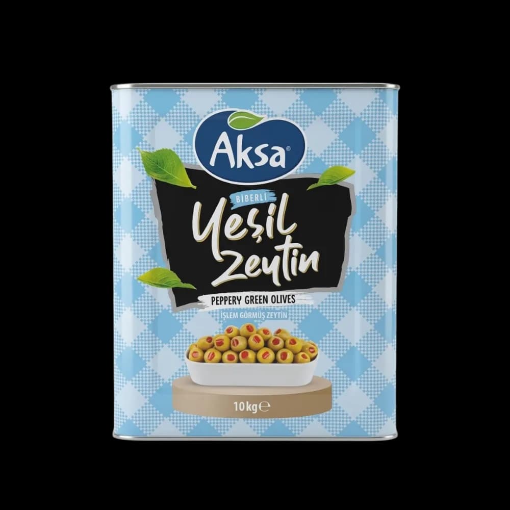 Aksa Aksa Yeşil Zeytin Biberli (201-230) 10 kg