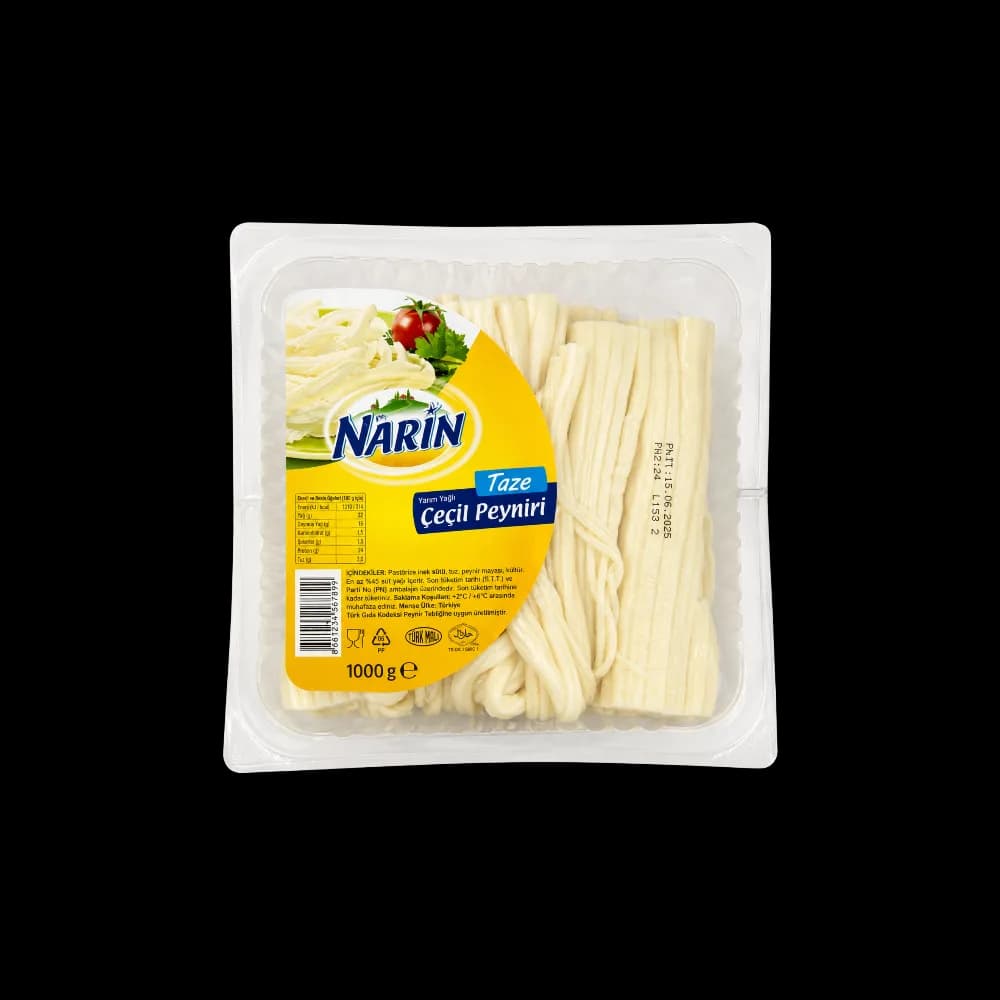 Narin Narin Eritme Peyniri Yarım Yağlı Ç. 1000 gr