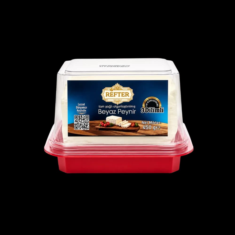 Vakumcu Refter Refter Tam Yağlı Beyaz Peynir 3 Dilim 450 gr
