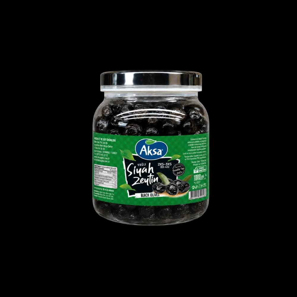 Aksa Aksa Siyah Zeytin 351-410 1000 gr