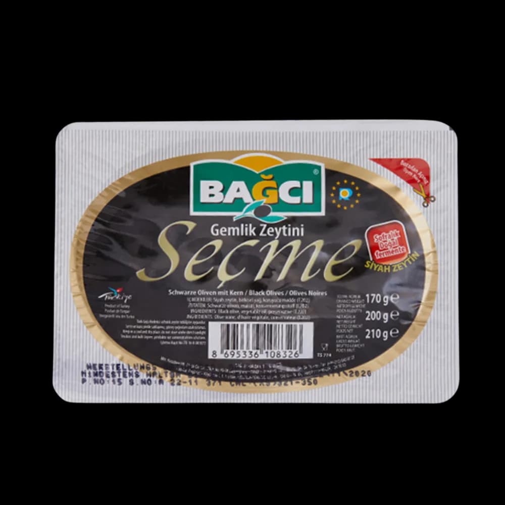 Bağcı Bağcı Siyah Zeytin Seçme Paket 200 gr