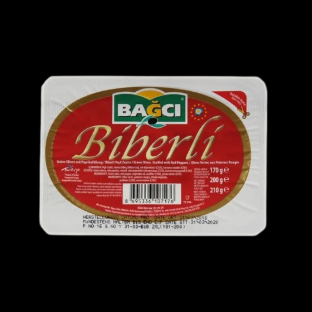Bağcı Bağcı Yeşil Zeytin Biberli Paket 200 gr