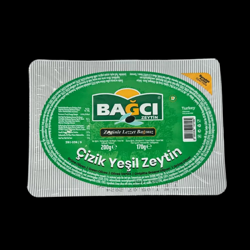 Bağcı Bağcı Yeşil Zeytin Çizik Paket 200 gr