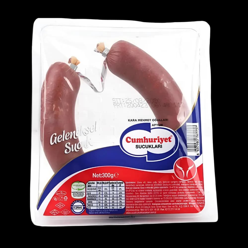 Cumhuriyet Cumhuriyet Dana Sucuk Tekli KVT 300 gr