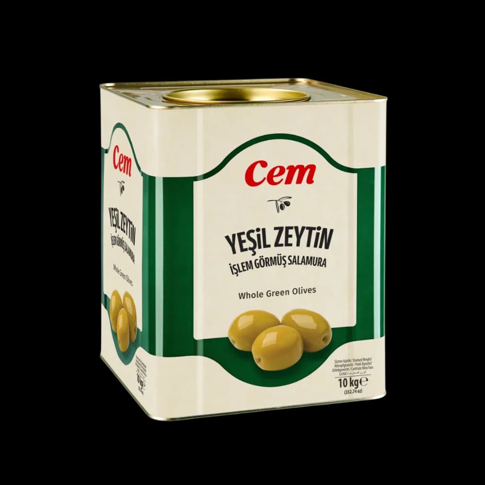 Cem Cem Yeşil Zeytin Kokteyl (111-140) 10 kg