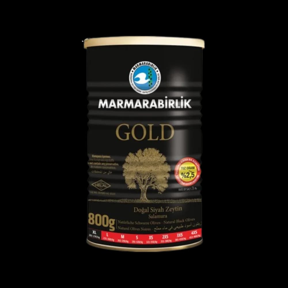 Marmarabirlik Marmara Birlik Siyah Zeytin Gold 800 gr