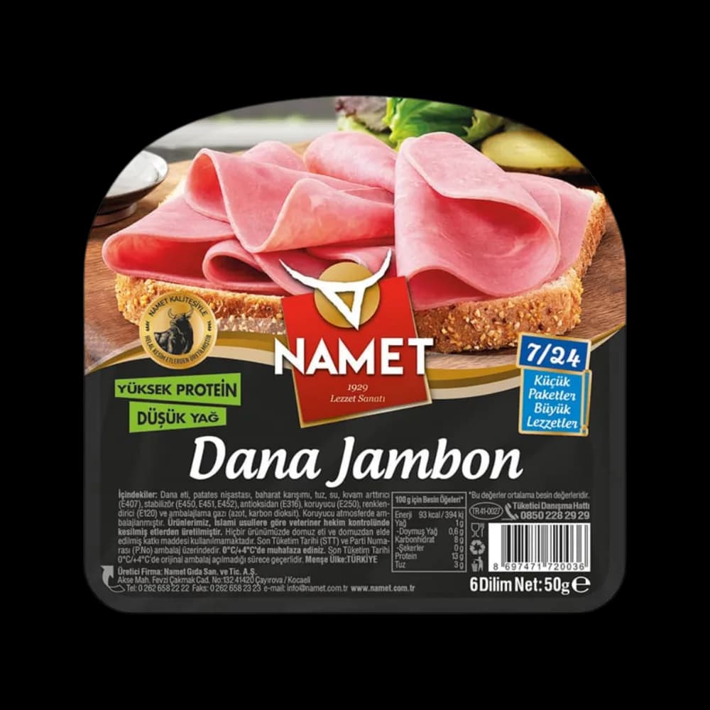 Namet Namet Jambon Dana Dilimli 50 gr