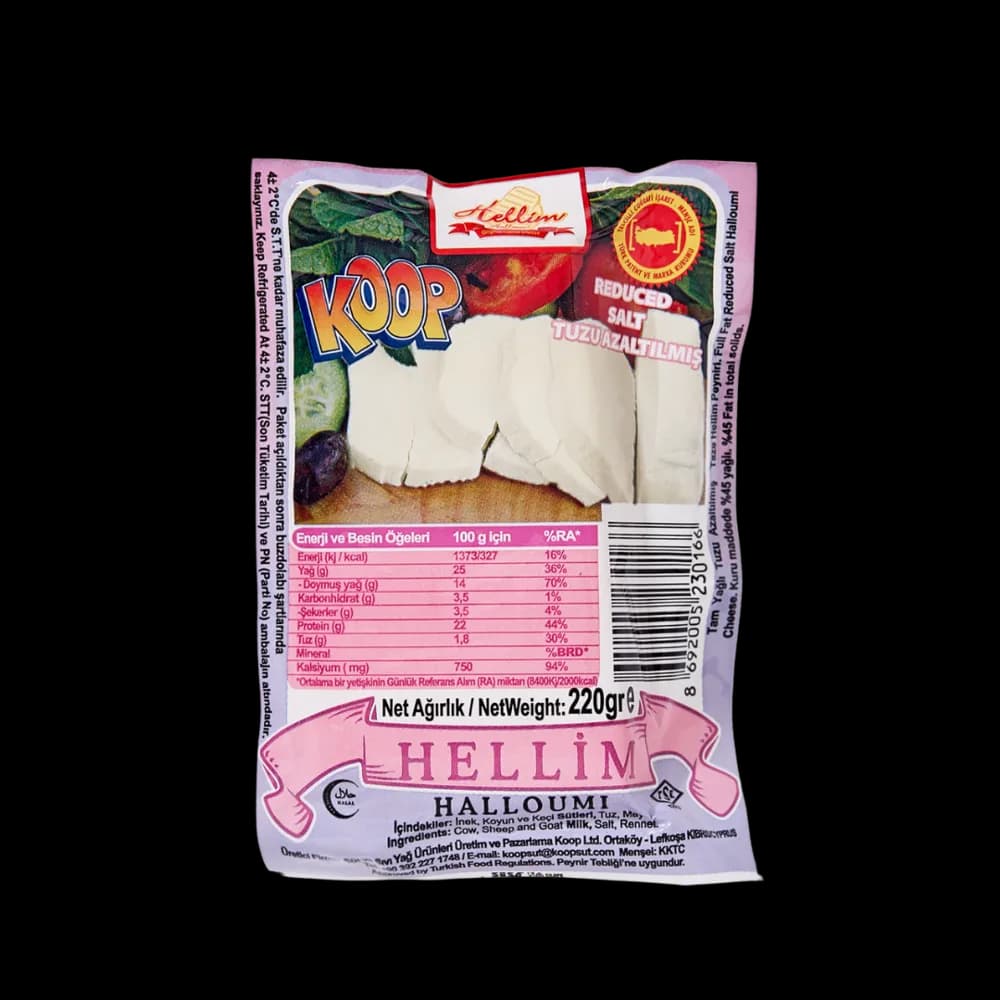 Koop Koop Hellim Peynir Az Tuzlu 220 gr