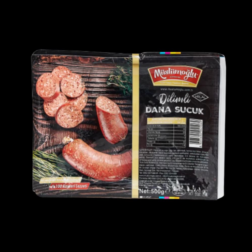 Müslümoğlu Dana Sucuk Dilimli 500 gr