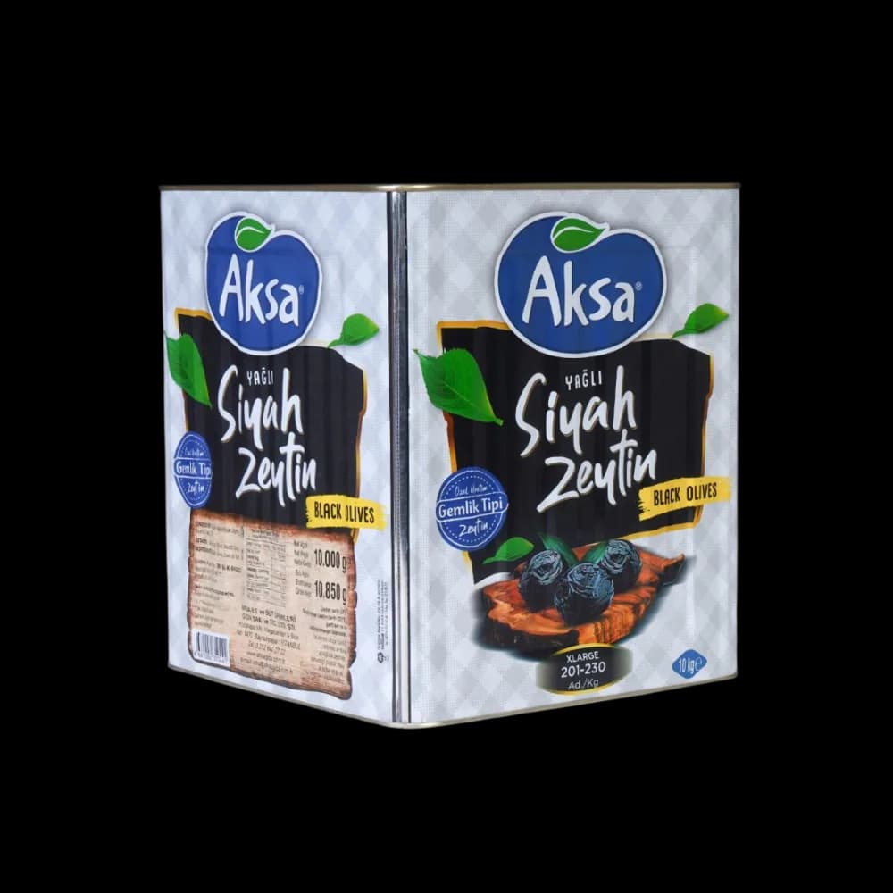 Aksa Aksa Siyah Zeytin 201-230 Beyaz TNK 10 kg