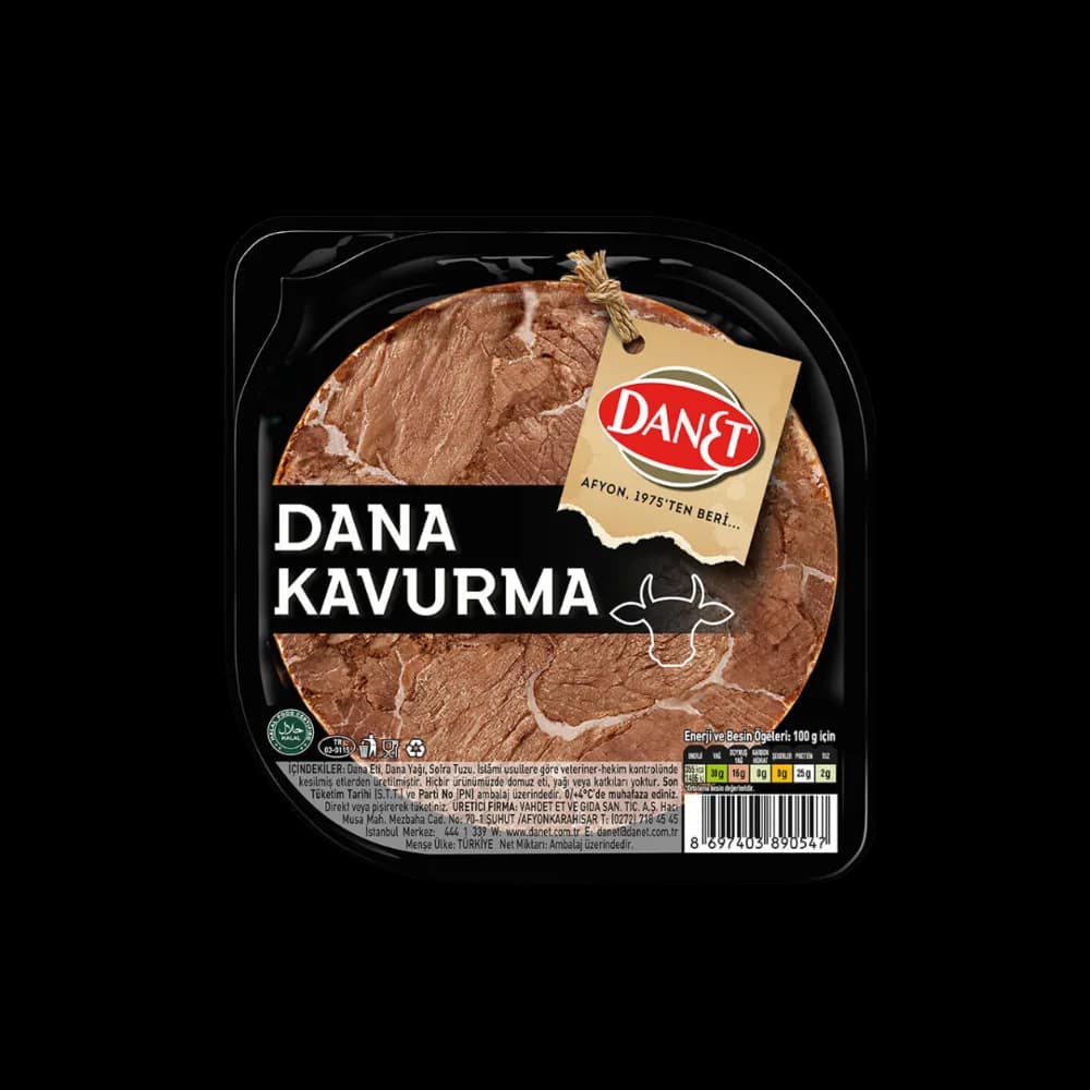 Danet Danet Kavurma Dana Dilimli 100 gr