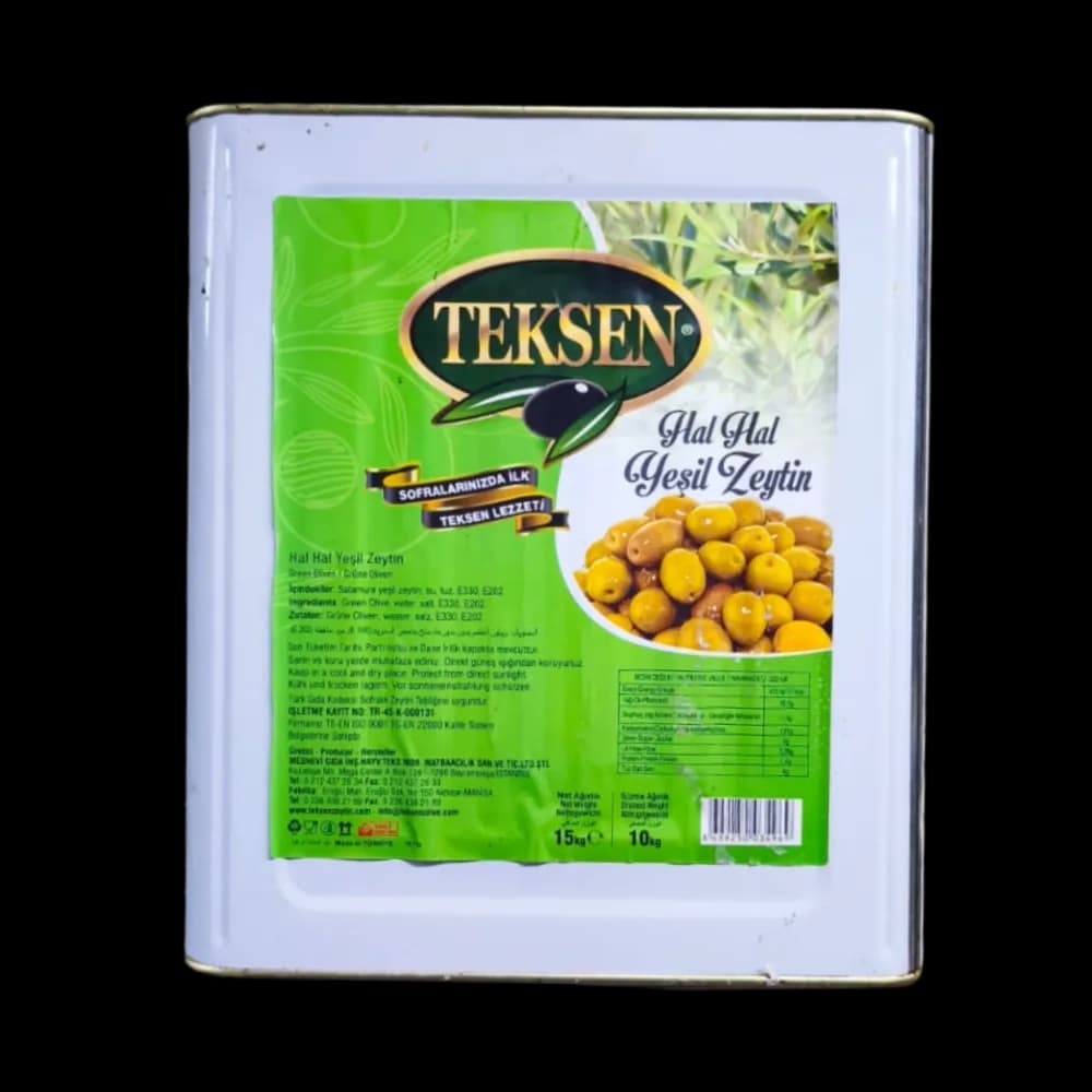 Teksen Teksen Yeşil Zeytin Hatay Halhal 10 kg