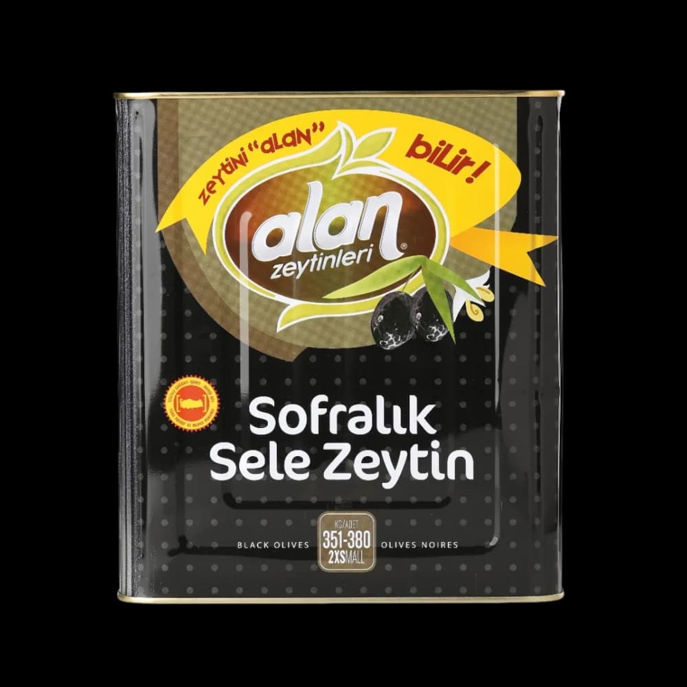 Alan Alan Siyah Zeytin Kuru Sele (351-380 KLB) 9 kg