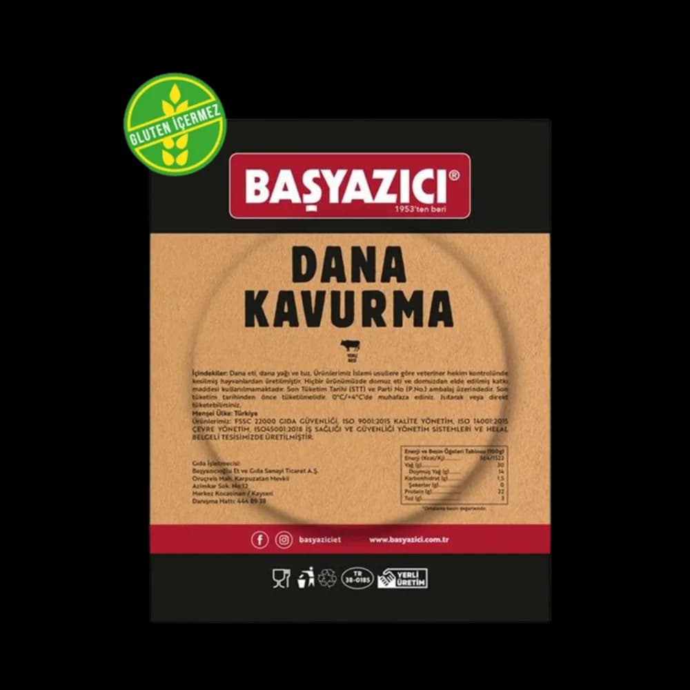 Başyazıcı Başyazıcı Kavurma Dana Dilimli 100 gr