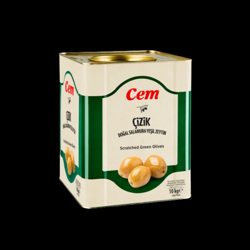 Cem Cem Yeşil Zeytin Çizik (201-230) 10 kg