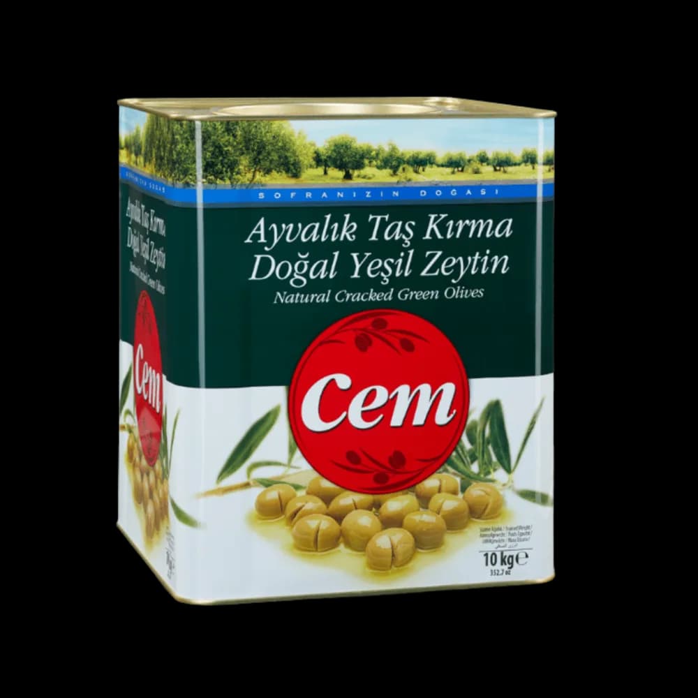 Cem Cem Yeşil Zeytin Taşkırma Ayvalık (291-350) 10 kg