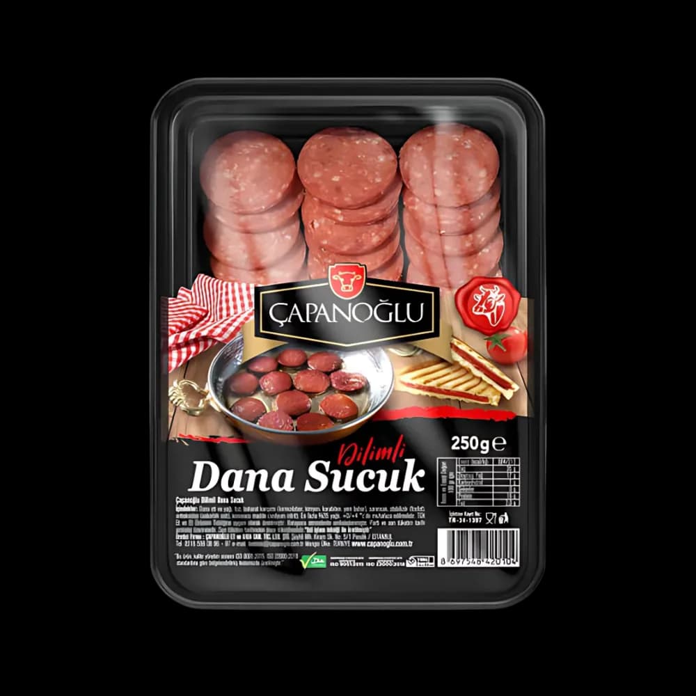 Çapanoğlu Çapanoğlu Dana Sucuk Dilimli 250 gr