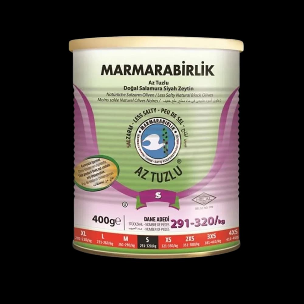 Marmarabirlik Marmara Birlik Siyah Zeytin Az Tuzlu 400 gr