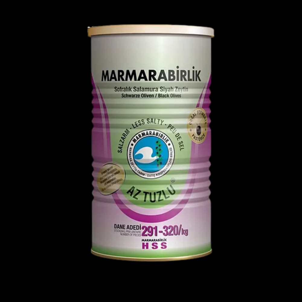 Marmarabirlik Marmara Birlik Siyah Zeytin Az Tuzlu 800 gr