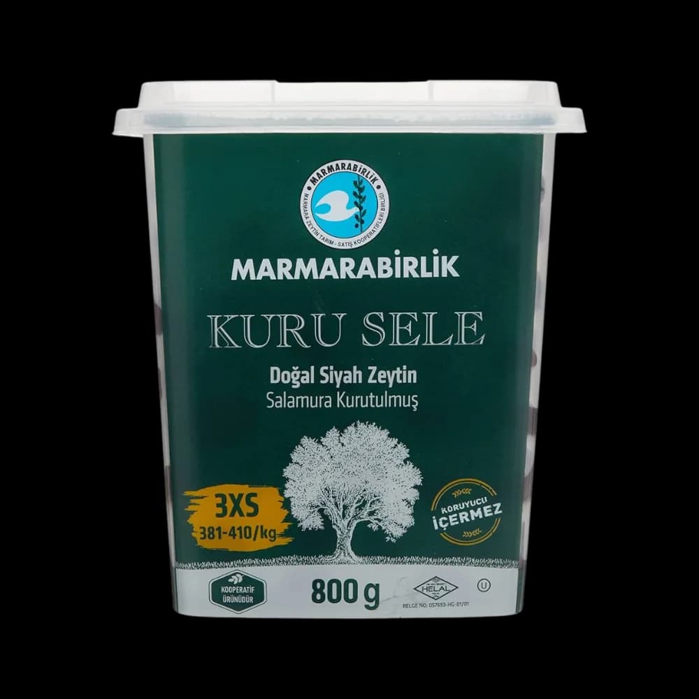 Marmarabirlik Marmara Birlik Siyah Zeytin Kuru Sele 800 gr