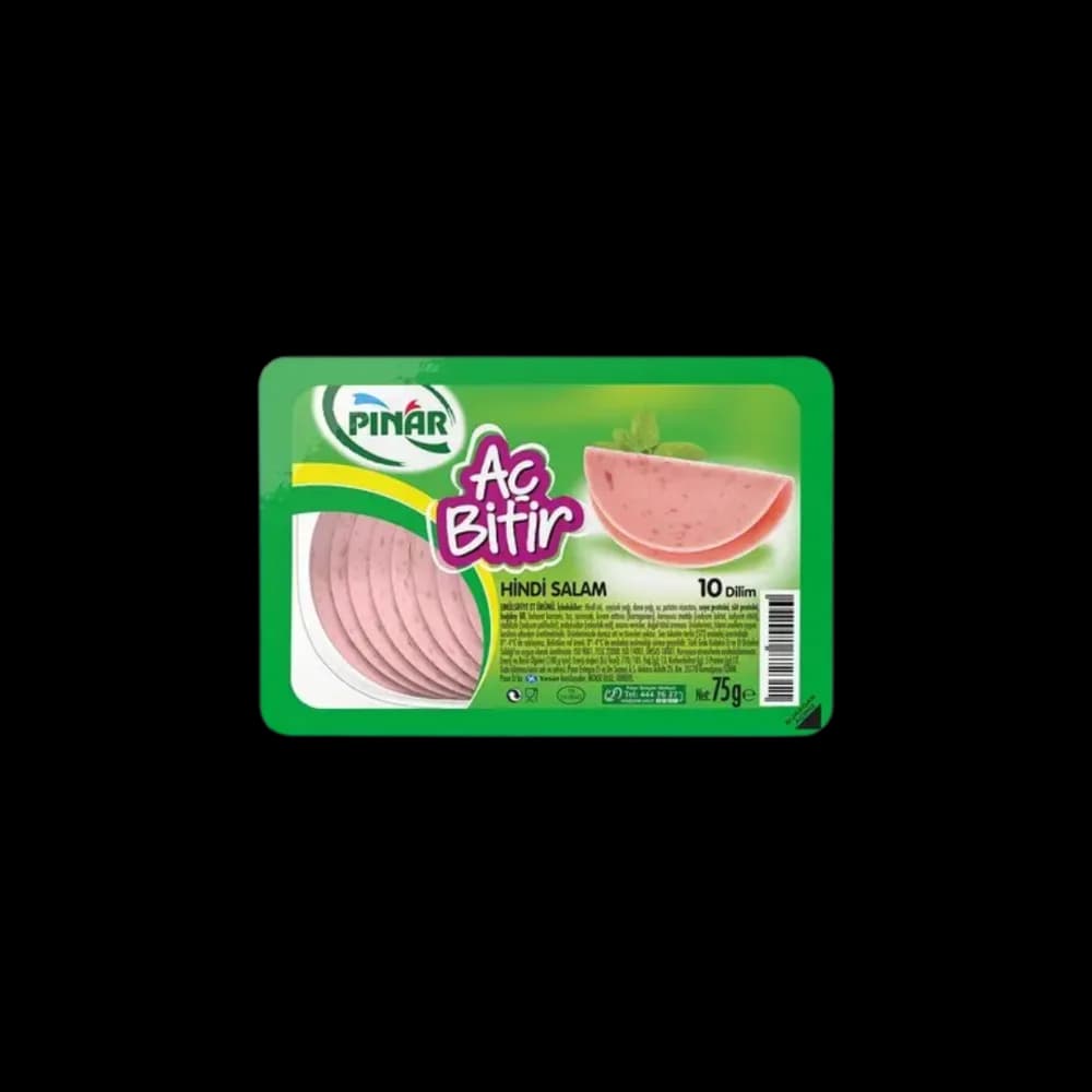 Pınar Pınar Aç Bitir Hindi Salam 75 gr (Koli İçi 16 ad)