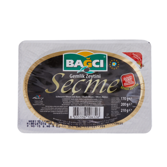 BAĞCI SİYAH ZEYTİN SEÇME PAKET 200 GR  BAĞCI SİYAH ZEYTİN SEÇME PAKET 200 GR
