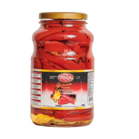 MİRA KÖZLENMİŞ BİBER CAM 2500 GR  MİRA KÖZLENMİŞ BİBER CAM 2500 GR