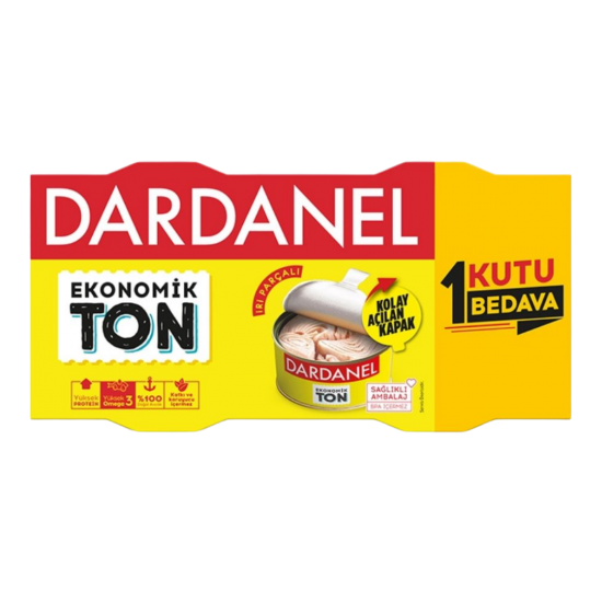 DARDANEL TON BALIĞI EKO (SARI) 4 LÜ 140 GR  DARDANEL TON BALIĞI EKO (SARI) 4 LÜ 140 GR