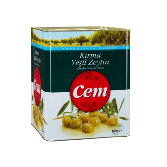 CEM YEŞİL ZEYTİN KIRMA 111-140 10 KG  CEM YEŞİL ZEYTİN KIRMA 111-140 10 KG