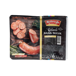 MÜSLÜMOĞLU DANA SUCUK DİLİMLİ 500 GR  MÜSLÜMOĞLU DANA SUCUK DİLİMLİ 500 GR