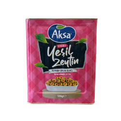 AKSA YEŞİL ZEYTİN BİBERLİ (120-140) 10 KG  AKSA YEŞİL ZEYTİN BİBERLİ (120-140) 10 KG