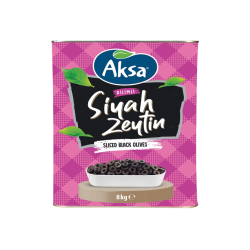 AKSA SİYAH ZEYTİN DİLİMLİ 8 KG
