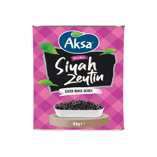 AKSA SİYAH ZEYTİN DİLİMLİ 8 KG