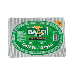 BAĞCI YEŞİL ZEYTİN ÇİZİK PAKET 200 GR  BAĞCI YEŞİL ZEYTİN ÇİZİK PAKET 200 GR