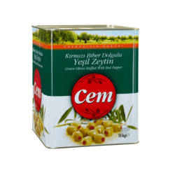 CEM YEŞİL ZEYTİN BİBER DOLGULU (101-120) 10 KG