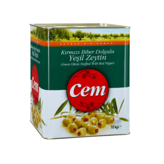 CEM YEŞİL ZEYTİN BİBER DOLGULU (101-120) 10 KG
