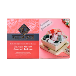 H.LATİFZADE LOKUM KARIŞIK MEY.AROMALI 400 GR  H.LATİFZADE LOKUM KARIŞIK MEY.AROMALI 400 GR