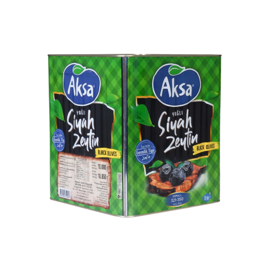 AKSA SİYAH ZEYTİN 320-380 YEŞİL TNK 10 KG AKSA SİYAH ZEYTİN 320-380 YEŞİL TNK 10 KG
