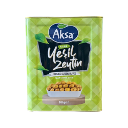 AKSA YEŞİL ZEYTİN KIRMA (121-140) 10 KG  AKSA YEŞİL ZEYTİN KIRMA (121-140) 10 KG