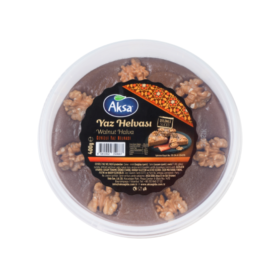 AKSA HELVA CEVİZLİ YAZ 400 GR  AKSA HELVA CEVİZLİ YAZ 400 GR
