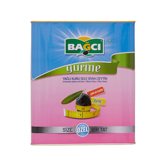 BAĞCI SİYAH ZEYTİN  FORM TUZSUZ (321-380) 10 KG 