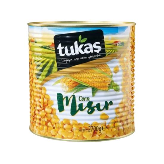 TUKAŞ MISIR HAŞLANMIŞ KONSERVE 2700 GR 