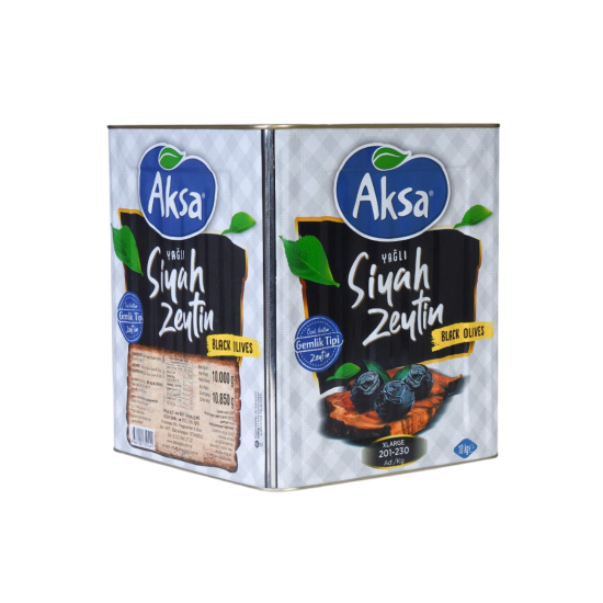 AKSA SİYAH ZEYTİN 201-260  BEYAZ TNK 10 KG