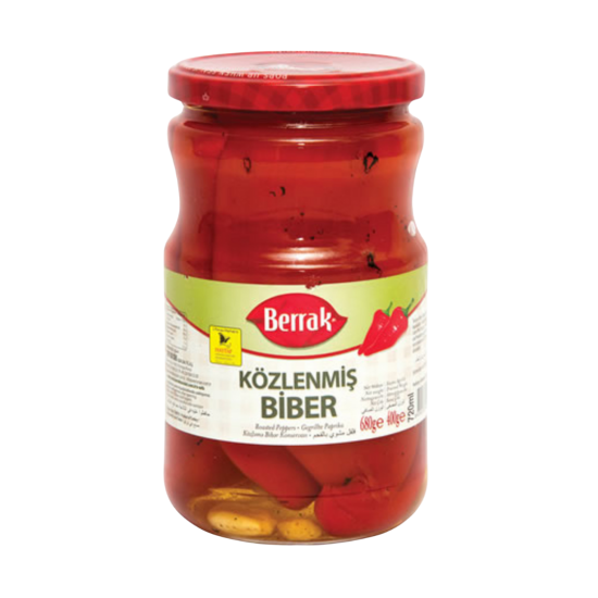 BERRAK KÖZLENMİŞ BİBER 680 ML  BERRAK KÖZLENMİŞ BİBER 680 ML