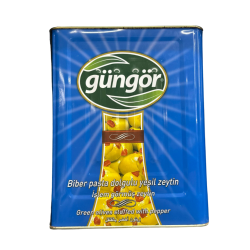 GÜNGÖR YEŞİL ZEYTİN BİBERLİ 120-140 CLB 10 KG  GÜNGÖR YEŞİL ZEYTİN BİBERLİ 120-140 CLB 10 KG