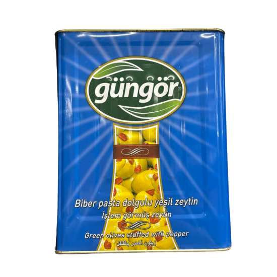 GÜNGÖR YEŞİL ZEYTİN BİBERLİ 120-140 CLB 10 KG  GÜNGÖR YEŞİL ZEYTİN BİBERLİ 120-140 CLB 10 KG